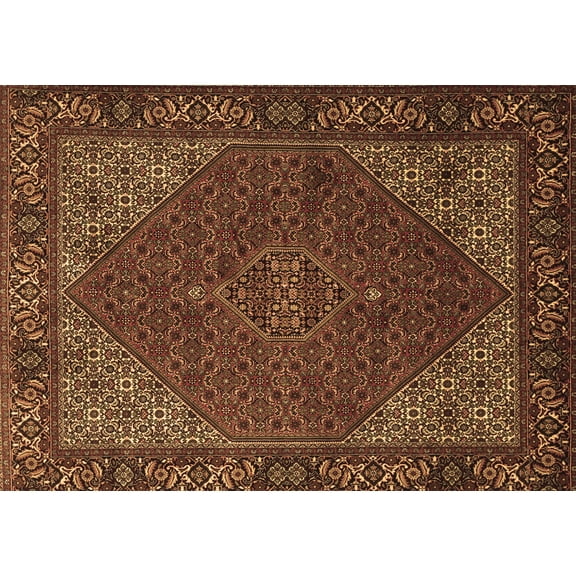 Ahgly Company Indoor Rectangle Persian Brown Traditional Area Rugs, 5' x 7'
