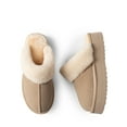 thumbnail image 4 of Dream Pairs Women's Waterproof Platform Slippers Genuine Suede Fuzzy Easy-Cozy Memory Foam Shoes for Indoor & Outdoor, 4 of 4