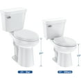 thumbnail image 3 of M optimized Two-Piece Toilet, Elongated Toilet With Soft Close Seat, 1.28 Siphonic Flush Toilet with ADA Chair Height 21inch White, 3 of 7