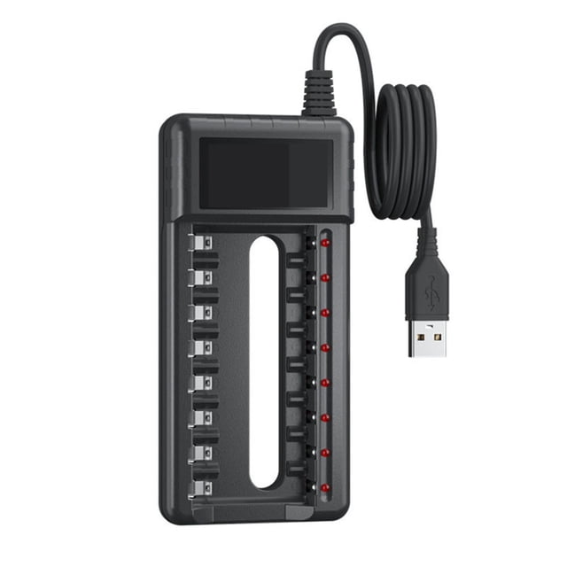 Rechargeable USB Battery Charger 8 Slots Fast Charge for AAA/AA Battery Tools