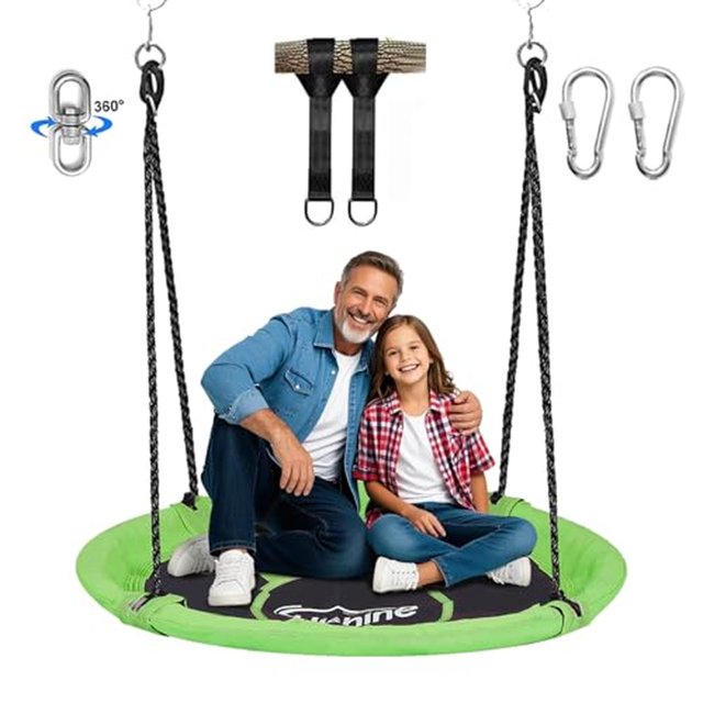 Hishine - Platillo de árbol de 43 pulgadas para niños, giratorio de 360° impermeable con giro girato multicolor