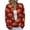 Q1 Brick Red1, variant on Angala Halloween Women Knit Cardigan Pumpkin Graphic Sweater Coat Long Sleeve Crew Neck Top Women Casual Outer Layer