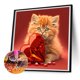 thumbnail image 5 of Pintura de diamante 5D DIY, taladro redondo completo, Kit de corazón y gato, decoración del hogar, 30x30cm, 5 of 9