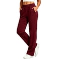 thumbnail image 2 of VBVC Women's Straight Leg Sweatpants , Soft Stretchy Lounge Trousers For Women , Ladies' Y2K Casual Active Pants with Pockets, S-2XL, 2 of 6