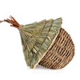 thumbnail image 5 of Nido de pájaro del día de relajación, colgante, jardín, balcón, lindo, paja, madera, decoración, 17 * 22 cm de altura, marrón Zefei Wu 9024735021377, 5 of 5