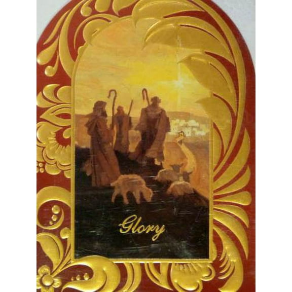 Trimmerry Red & Gold Wisemen Christian Christmas Cards Glory to God