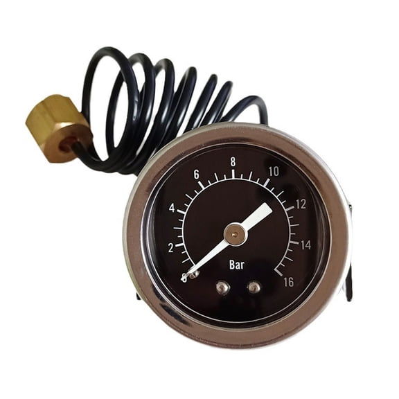 Metal Pressure Gauge Coffee Brewing Control Tool Coffee Gauge Metal Texture Suitable for Espresso Machines 16Bar