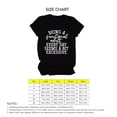 thumbnail image 3 of Camiseta informal holgada de manga corta para mujer, elástica y cómoda, negra/blanca, camiseta de verano XXXL con estampado de letras, 3 of 4