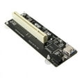 thumbnail image 2 of 3X PCIE PCI-E PCI Express X1 A PCI Tarjeta Vertical Bus Tarjeta Adaptador Convertidor de Alta Eficiencia Cable USB 3.0 para PC Computadora de Escritorio, 2 of 6
