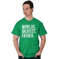 thumbnail image 3 of Worlds Okayest Father Funny Dad Gift Men's Graphic T Shirt Tees Brisco Brands L, 3 of 5