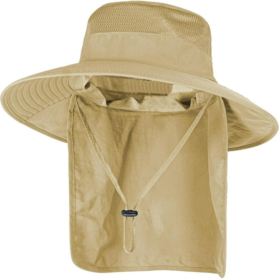 Sun Hats for Men Women Fishing Hat UPF 50  Breathable Wide Brim Bucket Hats Summer UV Protection Safari Hat with Neck Flap
