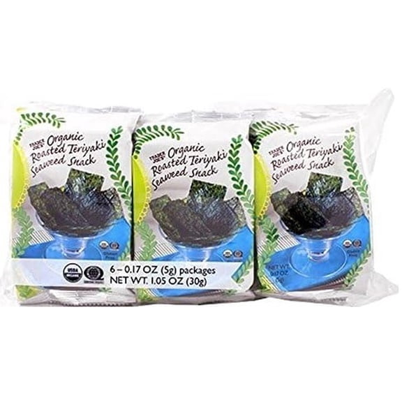 Trader Joe's Organic Roasted Teriyaki Seaweed Snack, 6-Count