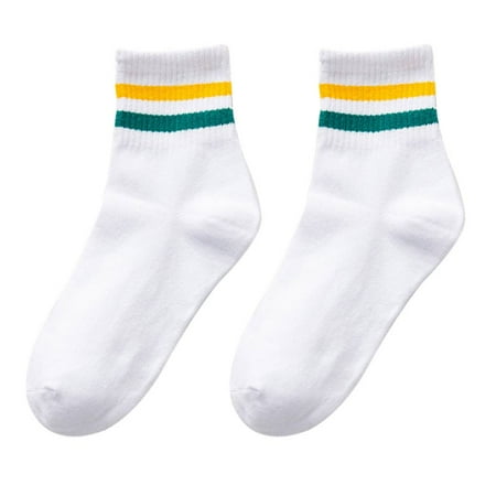 

Widealiff 10pcs Men/Women Two Stripes Sport Cotton Crew Socks Elastic Cuff Breathable Moisture Wicking