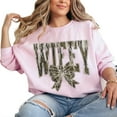 thumbnail image 5 of Camo Wifey Graphic Sweatshirt – Camouflage Bow Print Coquette Sweater for Brides & Wives, Casual Hunting Wife Pullover, 5 of 7