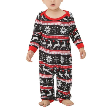 

Calsunbaby Christmas Family Pyjamas Set Matching 2Pcs Sleepwear Elk Printed Long Sleeve Top + Long Pants for Mom Dad Kids Baby Xmas Pjs Set