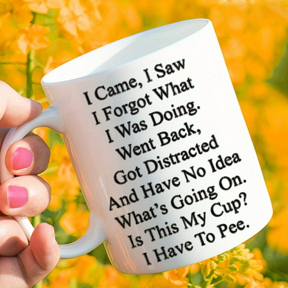 1pc, Coffee Mug For The Elderly, Ceramic Coffee Cups, Senior Women Man Water Cups, Summer Winter Drinkware, Birthday Gifts, Holiday Gifts, Christmas Gifts, New Year Gifts, Valentine's Day Gifts