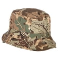 thumbnail image 3 of Number 1 Dad Outline Embroidered Bucket Hat - Leaf Camo OSFM, 3 of 5
