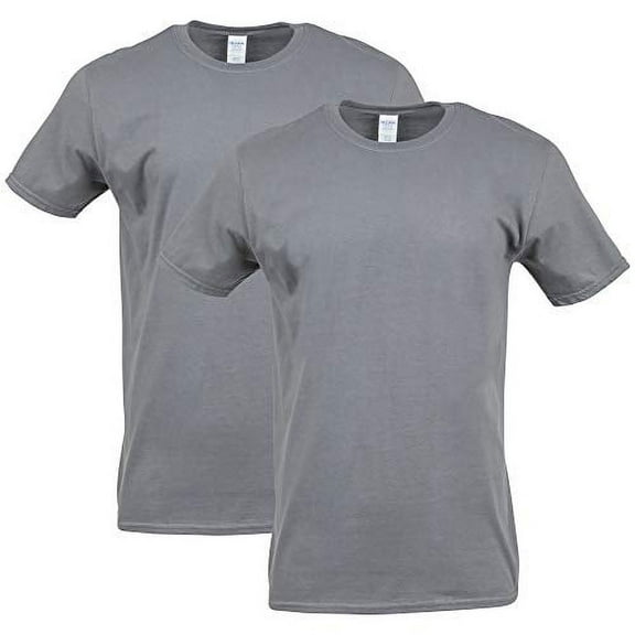 Gildan Men's Softstyle Cotton T-Shirt, Style G64000, 2-Pack, Charcoal, X-Large