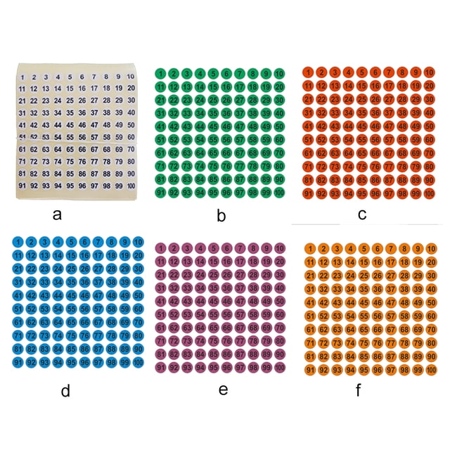 Lot de 100 Autocollants de Chiffres Consécutifs Utilisation à Long Terme Classification Inventaire Rangement Fait Main Fournitures d'Organisation Décalcomanies Noir sur Violet type 5
