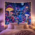 thumbnail image 2 of Magical Glowing Nocturnal with Forest Around Cascading, Mystical Fantasy for Space Lovers, Wall Decor, Thanksgiving Hostess Gift, Tapestry Wall Hanging for Dorm and Living Room, 2 of 7