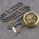 thumbnail image 2 of Collar con forma de rosario HanLincc, hematita, piedra negra, San Miguel, 2 of 9