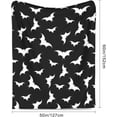 thumbnail image 3 of Gothic Bat Pattern Throw Blanket - Halloween Themed Horror Blanket, Christmas bat Blanket，Soft Flannel for Couch, Bed, Perfect Goth Decor (60" x 50"),Christmas Warm-Up Gifts., 3 of 7