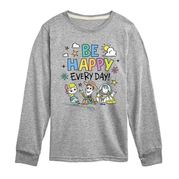 Disney's Toy Story - Be Happy Every Day - Toddler & Youth Long Sleeve Graphic T-Shirt