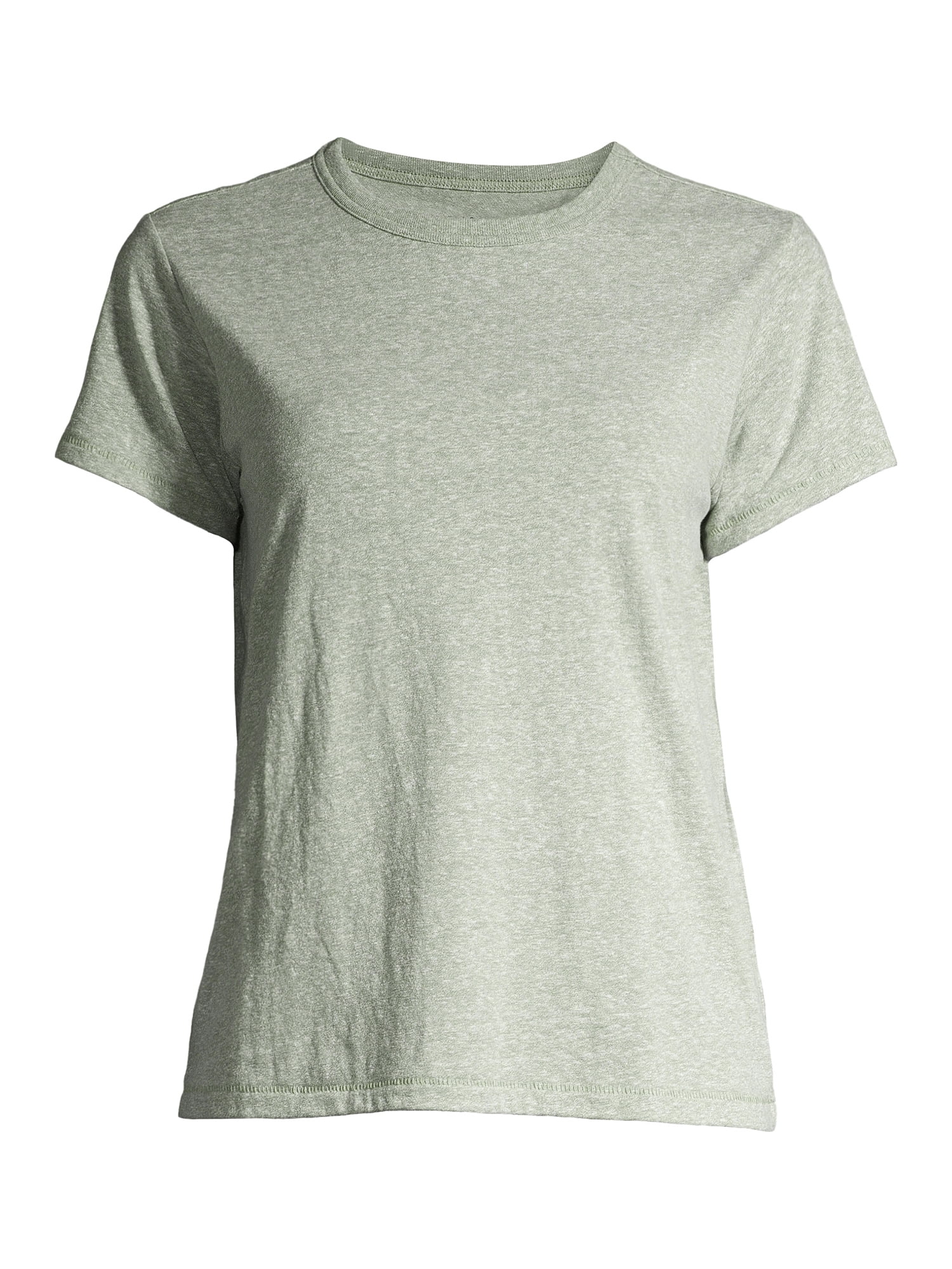 Free Assembly Women's Ringer Tee with Short Sleeves, Sizes XS-XXXL