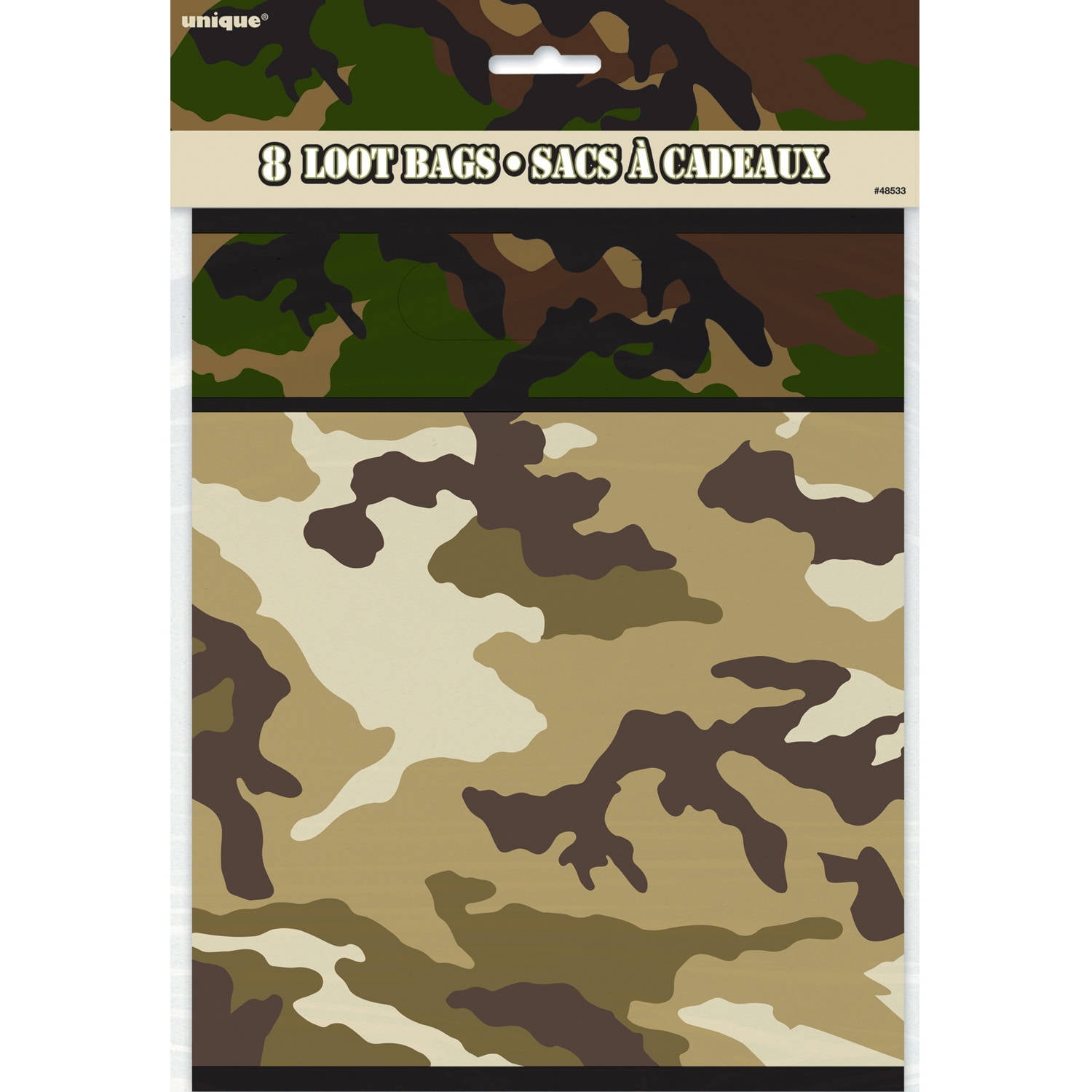 army urban camouflage birthday bunting & assorted birthday balloons pack of 8 