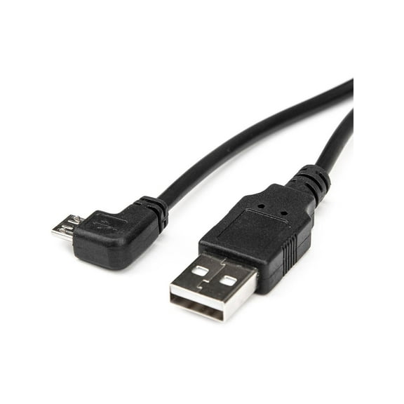 Rocstor Y10C222-B1 PREMIUM 3 FT MICRO USB CABLE - A TO RIGHT ANGLED MICRO B USB TYPE A MALE - MICRO