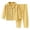 Yellow, variant on Mnyotv Long Sleeved Button Down Pajamas Set for Kids Fall Winter Clothes Unisex Solid Lounge Set Toddler Pajamas Size 6-7 Years
