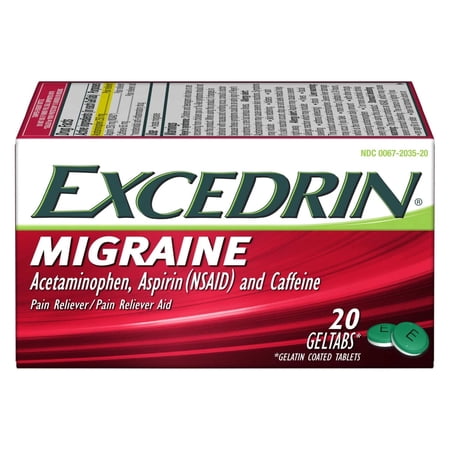 Excedrin Migraine Geltabs for Migraine Headache Relief - 20 Count