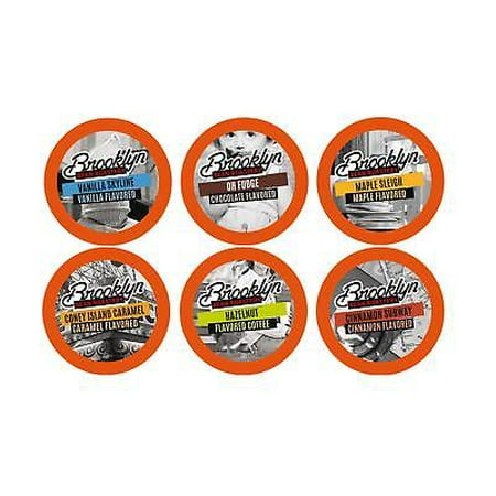 - Brooklyn Bean Roastery, Flavored Sampler Pack, 40 Count Kcups