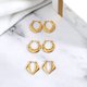 thumbnail image 3 of JeenMata Conjunto Elegante de 3 Aros Múltiples para Mujer, Chapado en Oro Amarillo, 3 of 5