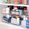 thumbnail image 2 of 2 Tier Clear Organizers and Storage with Dividers, Pull Out Under Sink Organizer, Multi-Purpose Drawer Basket, Kitchen Bathroom Countertop Vanity, Medicine Cabinet Office Storage Bins, 2 of 7