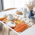 thumbnail image 3 of Thanksgiving Pumpkin Placemats Set of 4 Brown Orange Leaves Flowers Retro Heat Insulated Linen Place Mats, Washable Stain-Proof Table Mats for Dining Tables Holiday Decor 13x19inch, 3 of 9