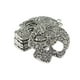 thumbnail image 4 of 6 piezas grandes de flor hueca con forma de calavera, colgante, joyería, regalo, plata antigua, 4 of 6