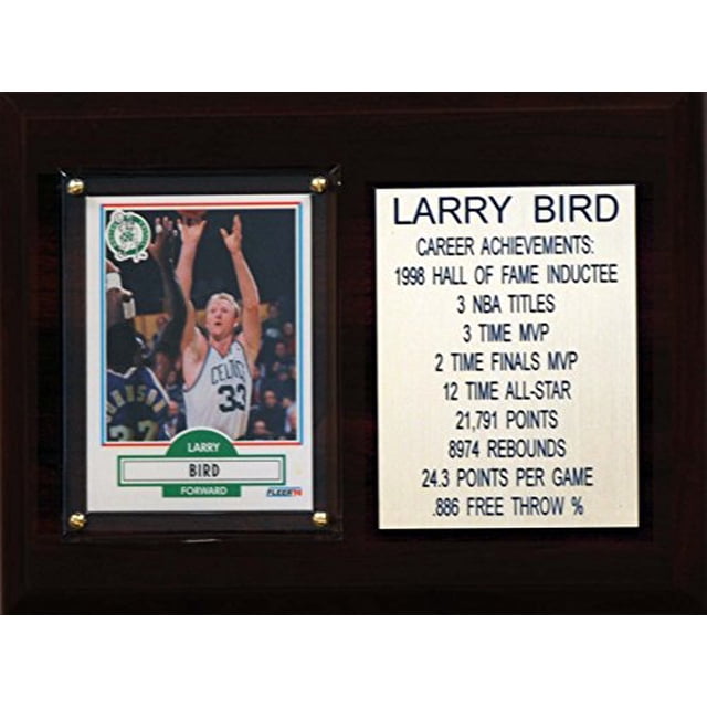 C&I Collectables 68BIRDST NBA 6"X8" Larry Bird Celtics de Boston Plaque de Statistique de Carrière