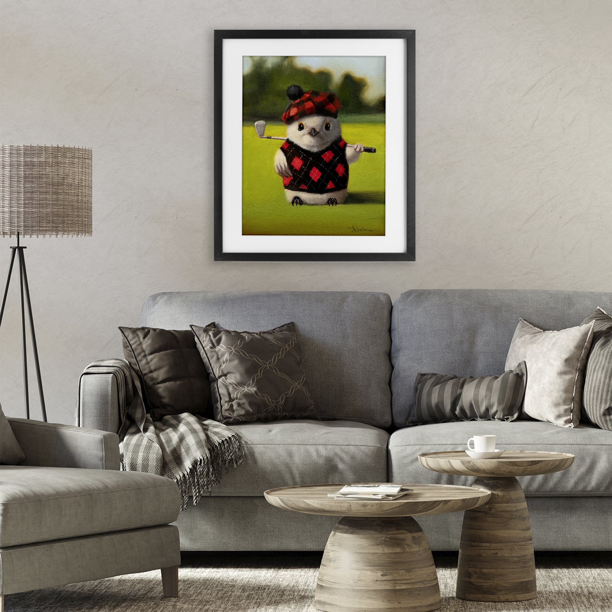 Stupell Industries Birdie Golf Swing Black Framed Print Under Glass, design by Lucia Heffernan