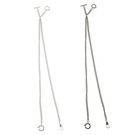 

2Pcs Metal Watch Chain Decorative Pants Chain Clothing Chain Decor Pocket Watch Chains