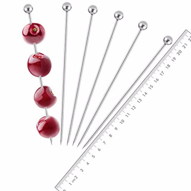 Cateissary 6 piezas de selección de vino de acero inoxidable Barra anticorrosiva Cafetería Selecciones de frutas Barra de herramientas 15.8 cm