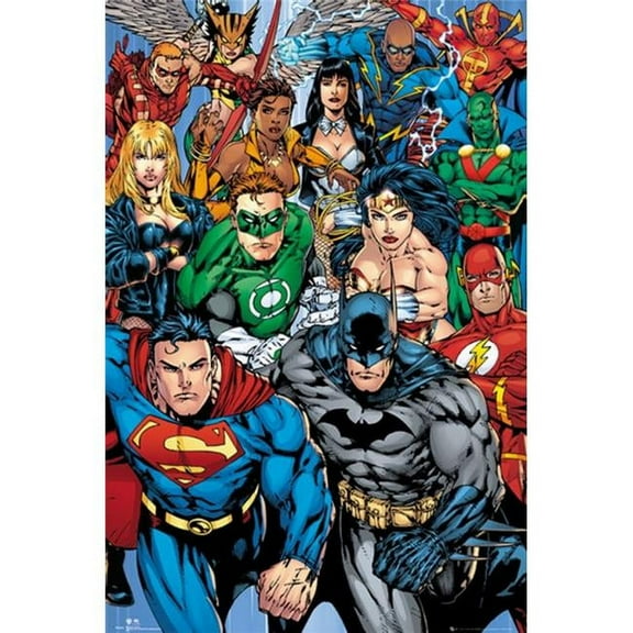 Poster Import XPS1426 Dc Comics Super Heros Poster Print, 24 x 36