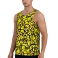 thumbnail image 2 of Fotbe Yellow Butterflies Pattern Men's Quick Dry Workout Tank Top Gym Muscle Tee Fitness Bodybuilding Sleeveless T Shirt Breathable Workout Shirt-4X-Large, 2 of 9