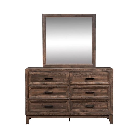 Ridgecrest Light Brown Dresser & Mirror