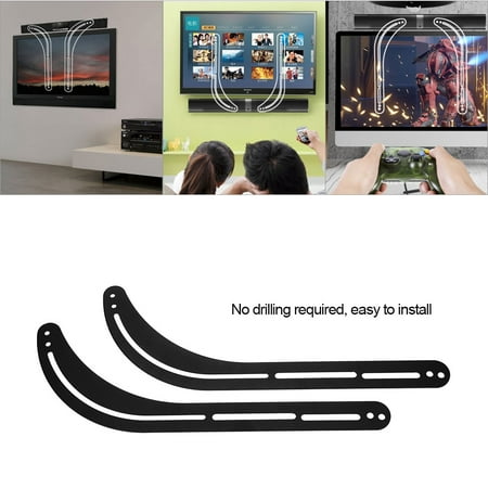 Steel Above Mount - Ejoyous Television Sound Bracket Above or Below TV Speaker Steel Mount Holder Drill Free, Television Sound Bracket,TV Sound Bracket