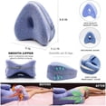thumbnail image 6 of SQDWYGG Revoget Alignment Pillows for Side Sleepers, Relieve Hip Pain & Sciatica, Revoget Hip Alignment Pillow with Adjustable Strap,Navy Blue,9.8" x 9"x 5", 6 of 8