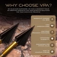 thumbnail image 6 of VPA 11/4" 3 Blade 175 Grain 3-Blade Broadhead, Screw-in, 1045 Carbon Tool Steel 50-52 Rockwell, 3 Pack, Made in The USA, 6 of 6