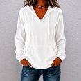 thumbnail image 3 of Resicozy Women Oversized Hoodie 2026 Long Sleeve Pullover Sweatshirt with Pocket Drawstring White L, 3 of 5