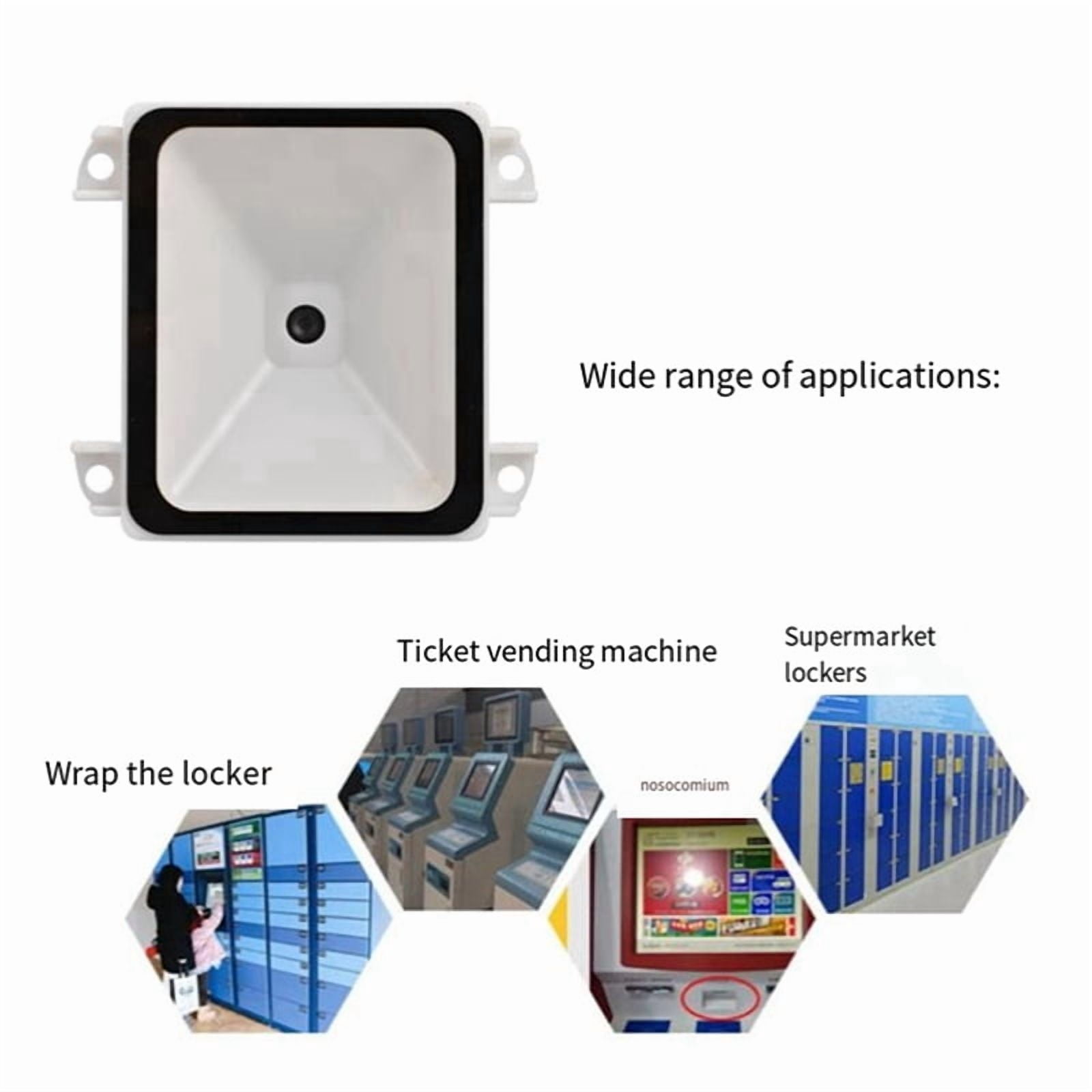 2X Embedded 2D Barcode Scanner USB QR Barcode Reader RS232 TTL Interface Kiosk Small Fixed Installation Barcode Printer