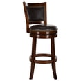 thumbnail image 3 of SAFAVIEH Lazzaro 43" Bicast Leather Barstool, Espresso/Brown, 3 of 5